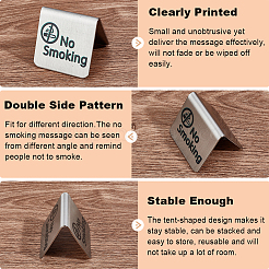 201 знак из нержавеющей стали о запрете курения&nbsp;AJEW-CP0010-35A