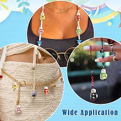 10 шт. 5-х цветные фарфоровые бусины ручной работы с принтом&nbsp;PORC-CJ0001-21