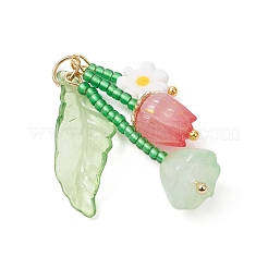 Стеклянные светильники с подвесками на непрозрачной акриловой основе&nbsp;PALLOY-MZ01190