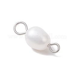 Подвески с разъемом для риса из натурального культивированного пресноводного жемчуга&nbsp;PALLOY-JF04186-01
