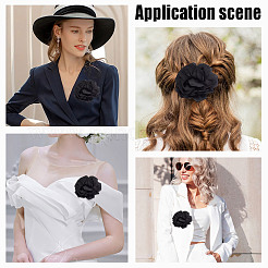 2 шт. полиэстеровые цветочные железные булавки&nbsp;JEWB-GO0001-18E