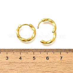Orecchini a cerchio in acciaio inossidabile 304 per donna&nbsp;EJEW-M068-14G-03