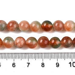 Teñidos naturales blancas abalorios de jade hebras&nbsp;G-T138-8mm-210-20
