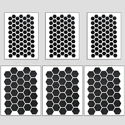 8 шт. 2 стиля резиновые противоскользящие шестиугольные наклейки на телефон для телефонов&nbsp;AJEW-SP0002-64B-02