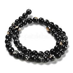 Собранные нити бусин из синтетического камня и ракушек трохус&nbsp;G-B128-08C-04