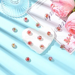 20 pz perline di lampwork in lamina fatte a mano&nbsp;FOIL-SZ0001-03B