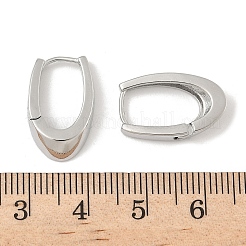Orecchini a cerchio in ottone a forma di U&nbsp;EJEW-D320-14P