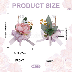 Corpetti di peonia imitazione tessuto di seta&nbsp;AJEW-WH0285-81B