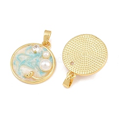 Pendentifs d'émail en laiton &nbsp;KK-CBAEBFB-08G