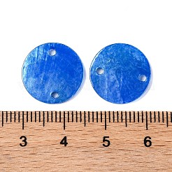 Окрашенные распылением натуральные подвески с соединителем оболочки Capiz&nbsp;BSHE-S304-18F