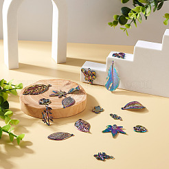 30шт 15 стиля подвески из сплава цвета радуги&nbsp;FIND-BY0001-18