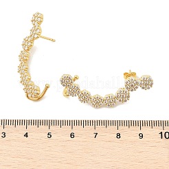 Серьги-гвоздики из циркония&nbsp;EJEW-M077-17G