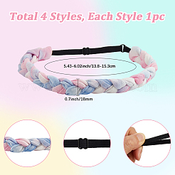 4шт. 4-х цветные повязки из полиэстера с спандексом&nbsp;AJEW-SP0003-14