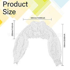 Съемные хлопчатобумажные женские накладные воротники&nbsp;AJEW-WH0554-30B