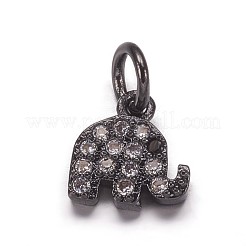 Латунные микро проложить кубического циркония подвески&nbsp;ZIRC-K070-42