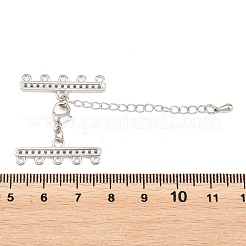 Messing Micro Pave Zirkonia Kettenverlängerer&nbsp;ZIRC-Q022-030P-NR