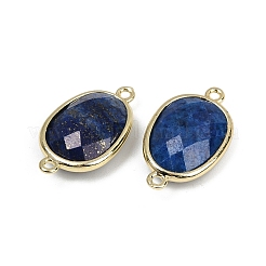 Окрашенный натуральный лазурит граненые соединительные подвески&nbsp;G-K347-11G-02