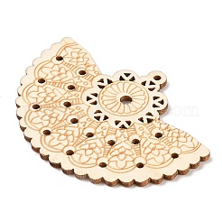 Большие подвески из полого дерева&nbsp;WOCR-PW0003-83E