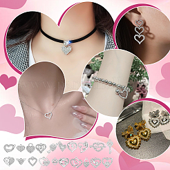 60шт 20 стиля подвески из сплава со стразами&nbsp;FIND-PH0027-88