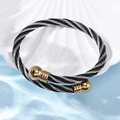 Bracelets joncs torques en acier inoxydable 304 pour femmes&nbsp;BJEW-P310-20MC