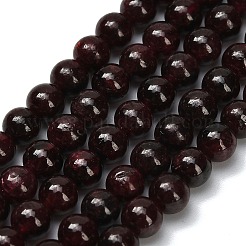 Гранат природный бисер нитей&nbsp;G-C262-B07-5mm