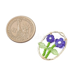 Подвески из стеклянного бисера и стекла миллефиори ручной работы&nbsp;PALLOY-MZ00901-02