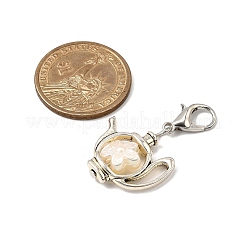 Подвесные украшения для чайника из непрозрачного акрила и сплава в тибетском стиле&nbsp;HJEW-JM03567