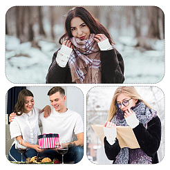 Теплые вязаные перчатки из акрилового волокна с полурукавами в форме сердца&nbsp;PW-WGC2DC6-03