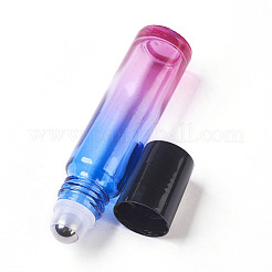 Bouteilles à billes vides d'huile essentielle de couleur dégradée en verre de 10 ml&nbsp;MRMJ-WH0011-B08-10ml