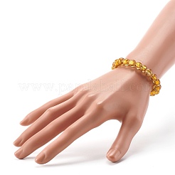 Bracciali elasticizzati con perline di vetro in lamina d'argento fatti a mano&nbsp;BJEW-JB06464-03