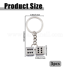3 porte-clés en alliage de zinc&nbsp;KEYC-FH0001-74