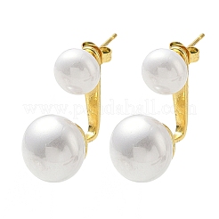 Pendientes redondos de latón&nbsp;EJEW-C185-02G