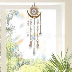 1 шт. металлические подвесные украшения в виде луны&nbsp;AJEW-CN0004-04B