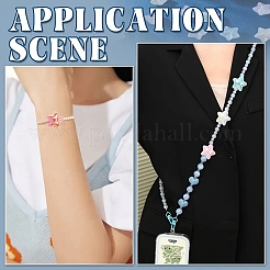 50шт акриловые бусины с УФ-покрытием&nbsp;OACR-YW0003-90