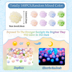 100 Stück Blumen-Cabochons aus Harz&nbsp;MRMJ-TA0001-36