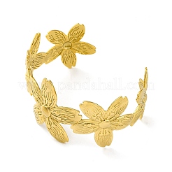 Ионное покрытие (ip) 304 нержавеющая сталь манжеты браслеты для женщин&nbsp;BJEW-G729-05G