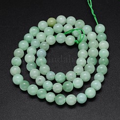 Natürliche myanmarische Jade / Burmese Jade runde Perlenstränge&nbsp;G-O087-12-4mm