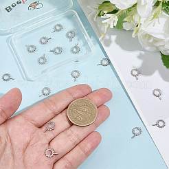 20 шт. латунные микрофибровые кубические циркониевые штифты-держатели&nbsp;KK-BBC0020-31P