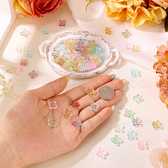 110 шт. 11-цветные прозрачные стеклянные колпачки для бусин&nbsp;DGLA-TA0001-39