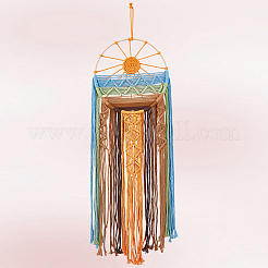 Настенные украшения из полиэстера ручной работы в технике макраме&nbsp;HJEW-WH20020-003C