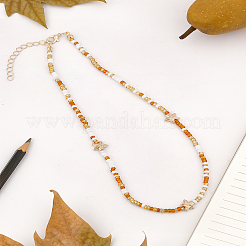 1 шт. круглые стеклянные бусины и сплавные бусины в виде морских звезд для женщин&nbsp;NJEW-LP0007-35