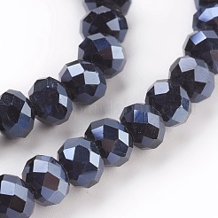 Стеклянные бусины с гальваническим покрытием &nbsp;GLAA-K027-FP-A01