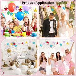 96 шт. 12-цветная бумага с двухсторонними блестками в виде звездочек-конфетти&nbsp;AJEW-PH0007-42