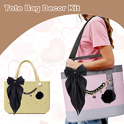 4 chaînette d'extension de sac en aluminium et pendentif décoratif&nbsp;HJEW-FG00045