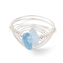 4 шт. 4 стильных кольца с драгоценными камнями&nbsp;RJEW-TA00234-02