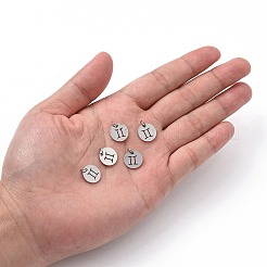 Breloques en acier inoxydable 304 anti-ternissement&nbsp;STAS-Q201-T445-3S