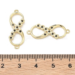 Латунные микропаве подвески в виде сердца и знака бесконечности с кубическим цирконием&nbsp;KK-P350-12G-01