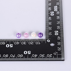 400pcs 4 couleurs perles acryliques opaques&nbsp;MACR-SZ0001-79C