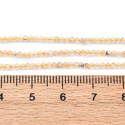 Природный желтый кварц нитей бисера&nbsp;LS-G-RM2025-A09-2mm