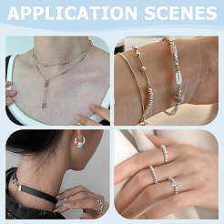 60 шт. 5 стиля 925 бусины-разделители из стерлингового серебра&nbsp;STER-WR0001-05